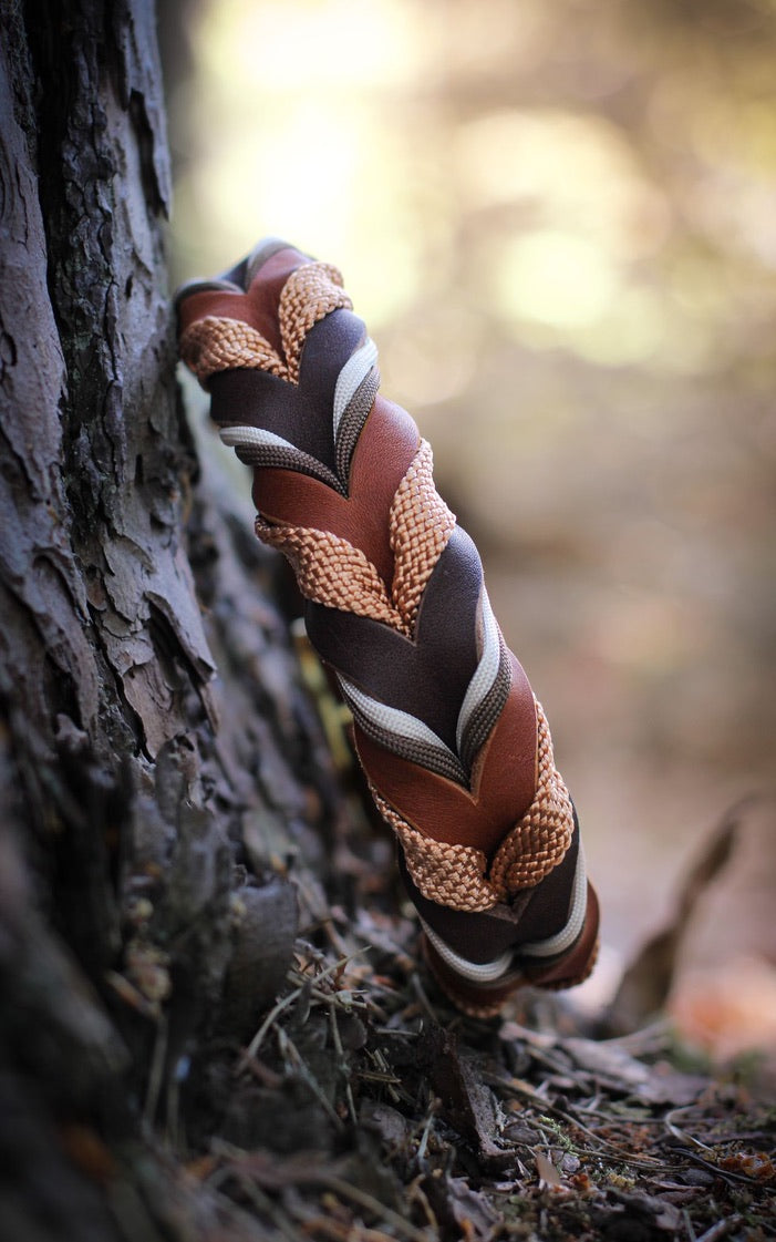 Lederhalsband Tau/Paracord