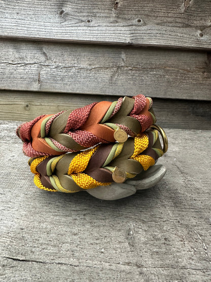 Lederhalsband Tau/Paracord