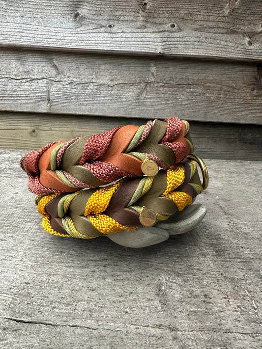 Lederhalsband Tau/Paracord